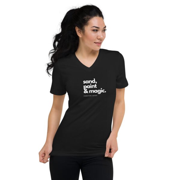 Sand, Paint & Magic - Unisex Short Sleeve V-Neck T-Shirt